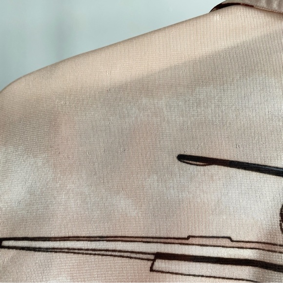 1970s Airplane Novelty All-Over Print Nylon Button-Up Shirt - Picture 8 of 12